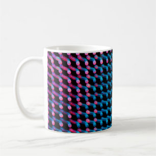 Taza De Café Luces LED en el cartel. Esta es una foto borrosa