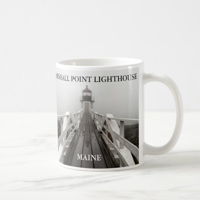 Taza De Café Luces Marshall Point, Port Clyde Maine (Derecha)