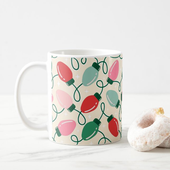 Taza De Café Luces Retro Glow (Con donut)