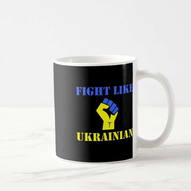 Taza De Café Lucha como ucraniano  (Derecha)