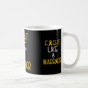 Taza De Café Lucha como un guerrero contra el cáncer infantil