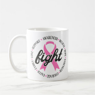 Taza De Café Lucha contra el cáncer de mama lazo de concienciac