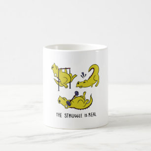 Taza De Café Lucha contra el entrenamiento de T-Rex