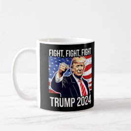 Taza De Café Lucha contra la bandera estadounidense de Donald T