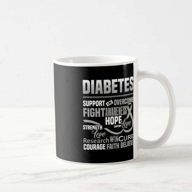 Taza De Café Lucha contra la diabetes Ayuda a la Conciencia Esp (Derecha)