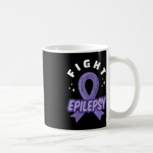Taza De Café Lucha contra la epilepsia de la cinta morada Ayuda