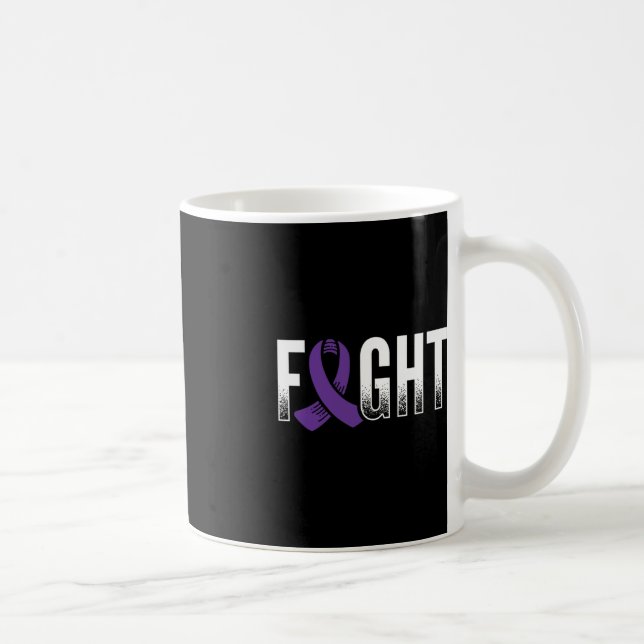 Taza De Café Lucha contra la epilepsia púrpura (Derecha)