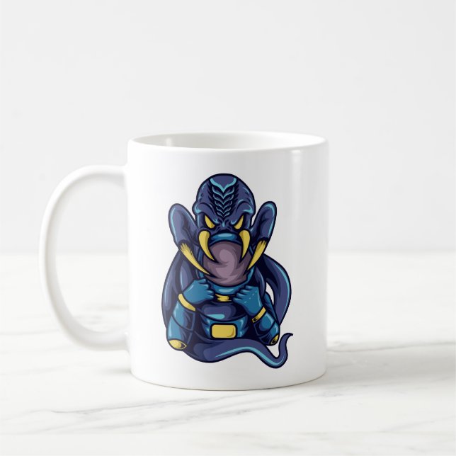 Taza De Café Lucha de astronautas contra monstruos (Izquierda)