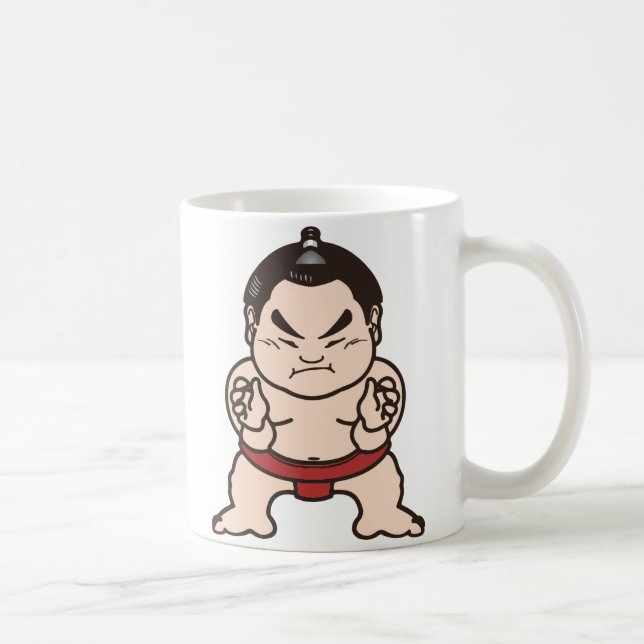Taza De Café Lucha japonesa de Japón del dibujo animado del (Derecha)