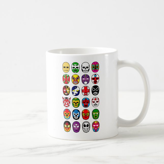 Taza De Café Lucha mexicana del luchador de la máscara de Lucha (Derecha)