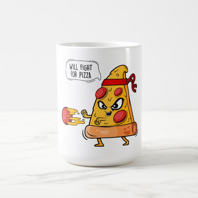Taza De Café Lucha por la pizza (Centro)