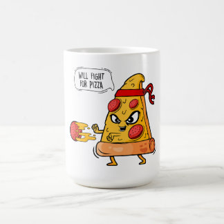 Taza De Café Lucha por la pizza