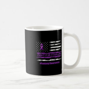 Taza De Café Lucha Por Tu Vida Sobredosis Conciencia Cinta Púrp