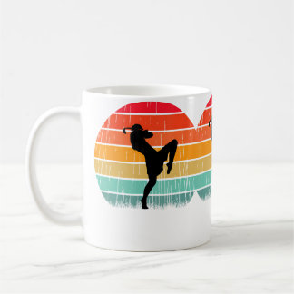 Taza De Café Luchador de boxeo al atardecer Kick Muay Thai Aman