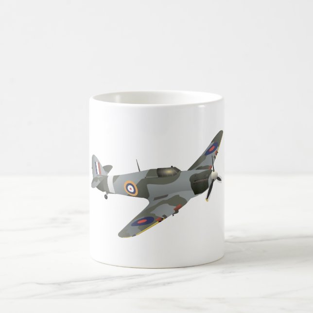 Taza De Café Luchador de Hawker Hurricane WW2 (Centro)
