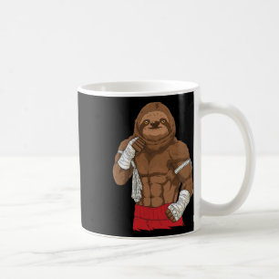 Taza De Café Luchador de Kickboxing de Perezoso de Muay Thai 