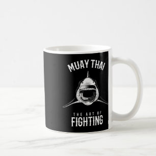 Taza De Café Luchador de Muay Thai Shark Mma y Kickboxing