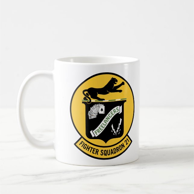 Taza De Café Luchador Escuadrón Veintiuno VF-21 (Izquierda)