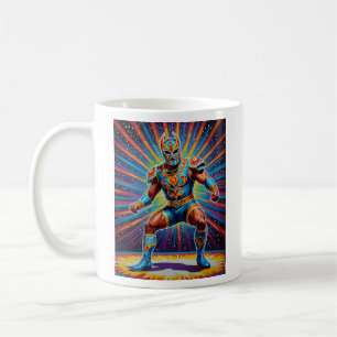Taza De Café Luchador Hero Cósmico Pop Art T Shirt