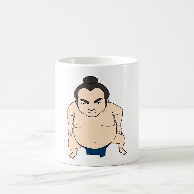Taza De Café Luchador japonés del sumo del dibujo animado (Centro)