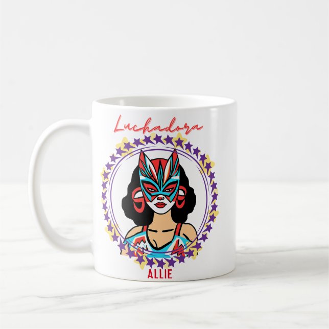 Taza De Café Luchadora Mug (Izquierda)