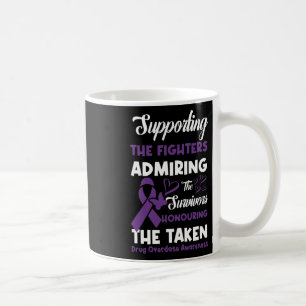 Taza De Café Luchadores de apoyo honrando la sobredosis de drog