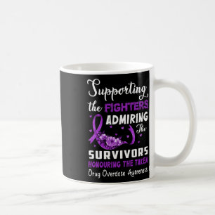 Taza De Café Luchadores de apoyo honrando la sobredosis de drog