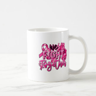 Taza De Café Luchamos juntos contra el cáncer de mama de guerre