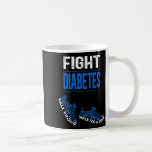 Taza De Café Luchar Contra La Diabetes Cinta Azul Ss Cute Sss S