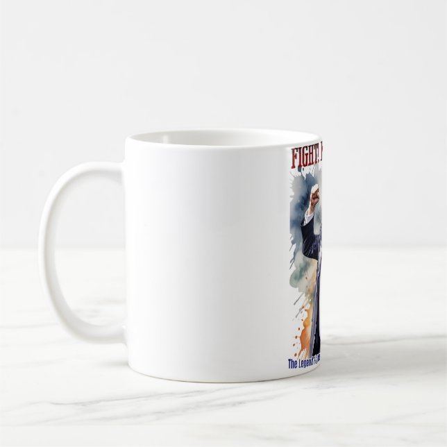 Taza De Café ¡Luchar! ¡Luchar! ¡Luchar! Leyenda de Trump (Izquierda)