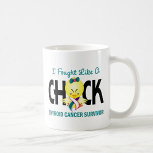 Taza De Café Luché como un superviviente del cáncer de tiroid