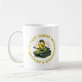 TAZA DE CAFÉ "LUCHO CONTRA EL CÁNCER CON LA VALENTÍA Y LA FUERZ