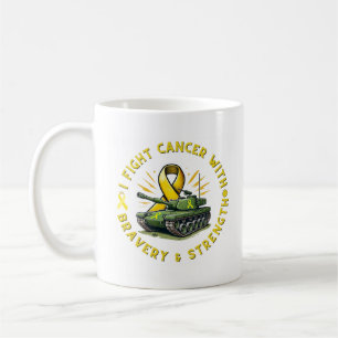 TAZA DE CAFÉ "LUCHO CONTRA EL CÁNCER CON LA VALENTÍA Y LA FUERZ