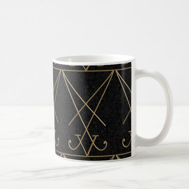 Taza De Café Lucifer Alchemy Sigil Arte Gótico (Derecha)