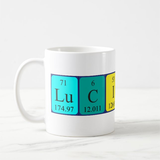 Taza De Café Lucious regular table name mug (Izquierda)