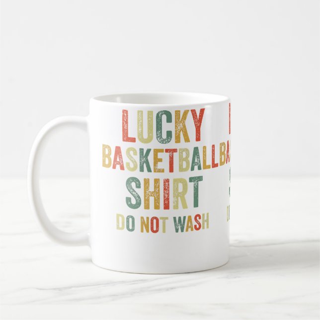 Taza De Café Lucky Basketball Do Not Wash Shooting Baskets Hoop (Izquierda)