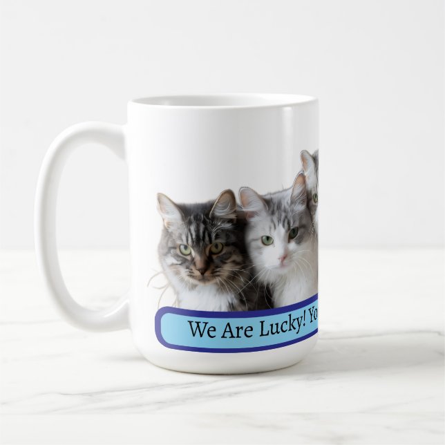 Taza De Café Lucky Cats Best Dad (Izquierda)