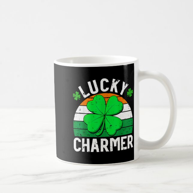 Taza De Café Lucky charmer shirts boys kids girls funny st (Derecha)