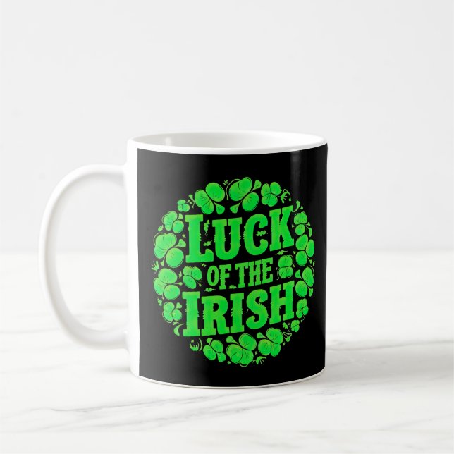 Taza De Café Lucky Irish Clovers (Izquierda)