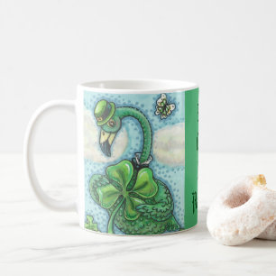 Taza De Café Lucky Irish Flamingo ST. EL DÍA DE PATRICK MUG gre