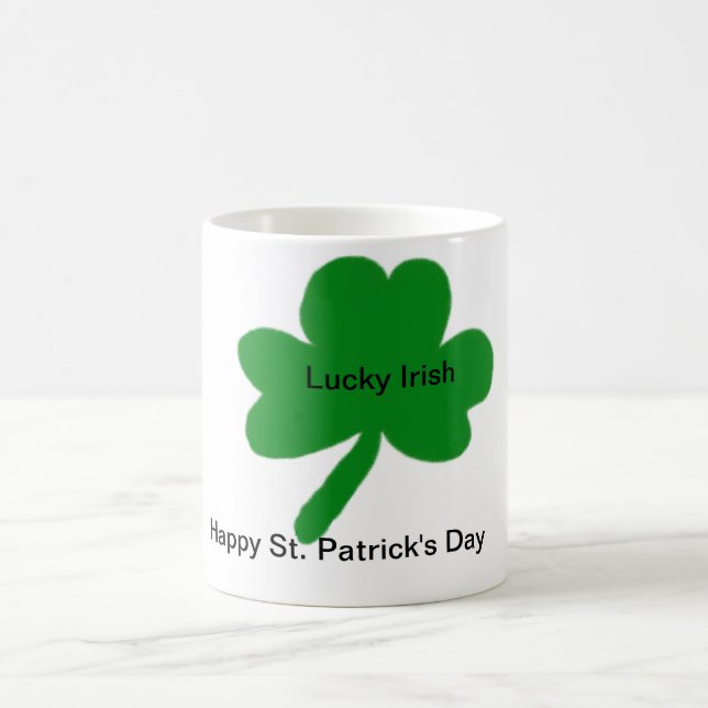 Taza De Café Lucky Irish Shamrock Mug (Centro)