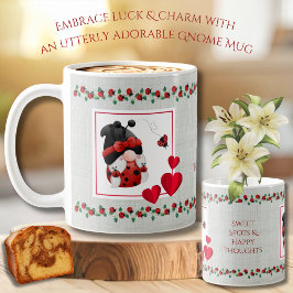 Taza De Café Lucky Ladybug Gnome Cottagecore Mug