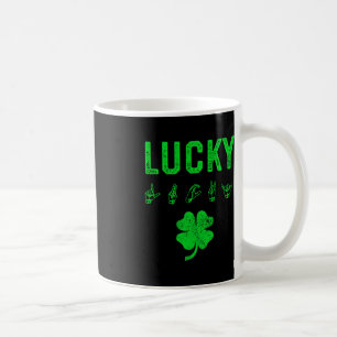Taza De Café LUCKY Lenguaje Rótulo Conciencia Sorda Día de los 