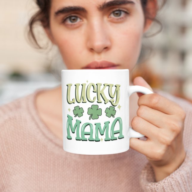 TAZA DE CAFÉ LUCKY MAMA GNOME (LUCKY MAMA FOR EVER COFFEE MUG)