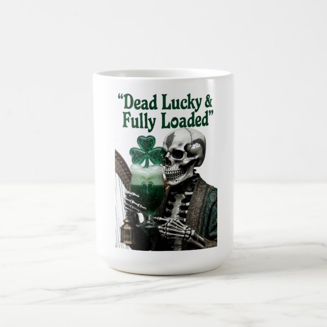 Taza De Café Lucky Skeleton Stout T-Shirt | Dead Lucky  (Centro)