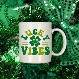Taza De Café Lucky Vibes Four Leaf Clover