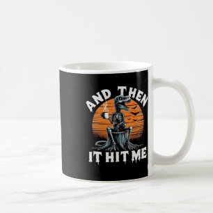 Taza De Café Luego me golpeó con dinosaurio de halloween