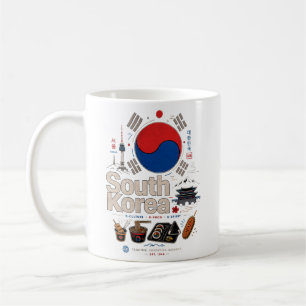 Taza De Café Lugar emblemático de arte de viaje vintage de Core