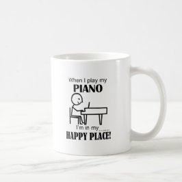 Taza De Café Lugar feliz de piano