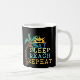 Taza De Café Lugar Feliz de Playa Vintage